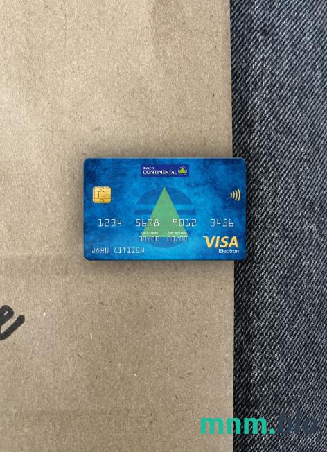 Paraguay Banco Continental S.A.E.C.A. bank visa karta elektronowa wygląd fotograficzny skan PSD + zdjęcie
